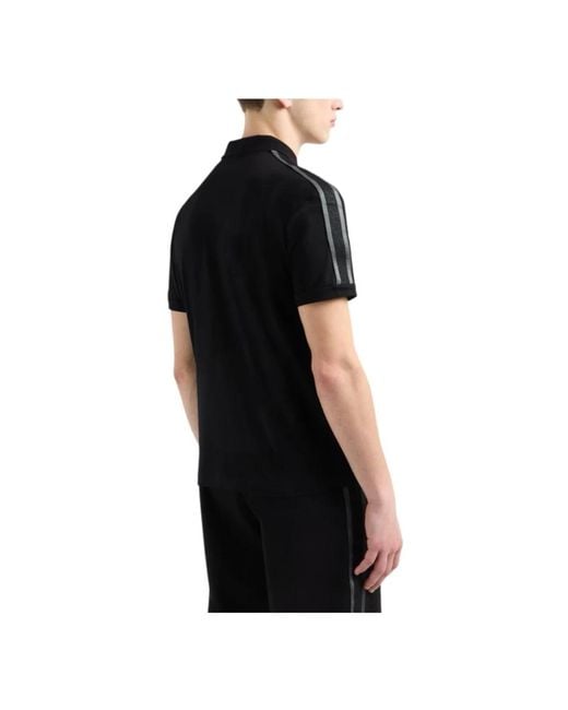 EA7 Tops ,Zwart ,Zwarte Polo Shirt Van Ea 7 in het Black voor heren