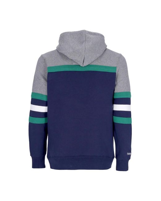 Mitchell & Ness Hoodies & Sweatvesten ,Veelkleurig ,Katoen Nba Headcoach Hardwood Classics Hoodie in het Blue voor heren