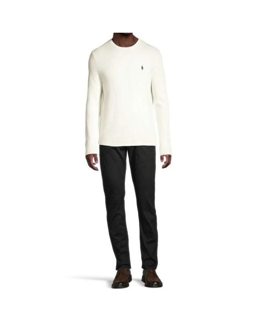 Polo Ralph Lauren White Round-Neck Knitwear for men