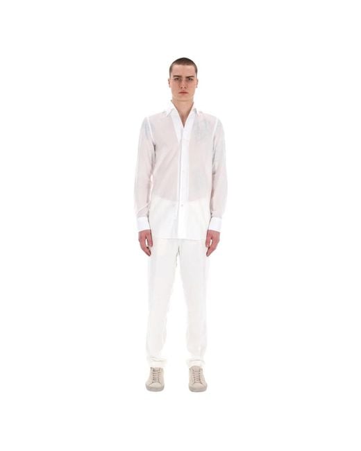 Finamore 1925 White Casual Shirts for men