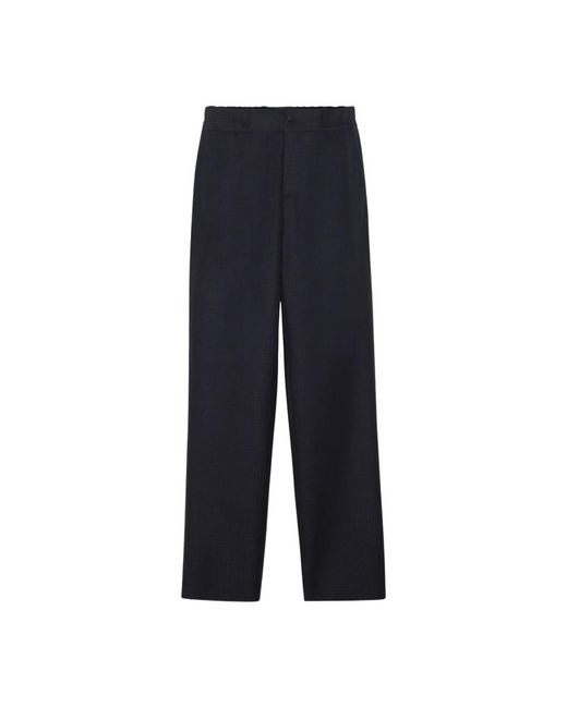 Lanvin Broeken ,Blauw ,Elastische Taille Rechte Pijp Broek in het Blue voor heren