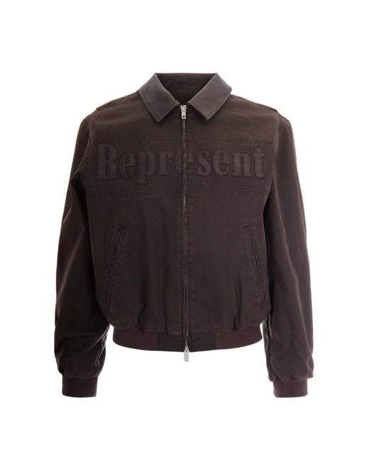 Represent Black Bomber Jackets for men