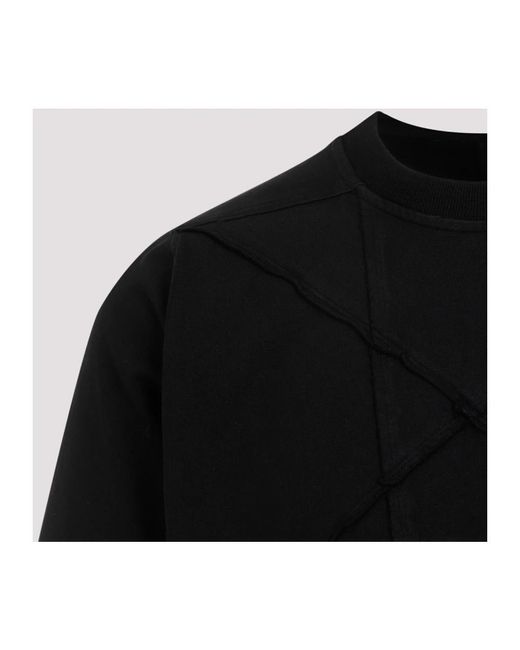 Rick Owens Schwarzes baumwoll-t-shirt jumbo ss in Black für Herren