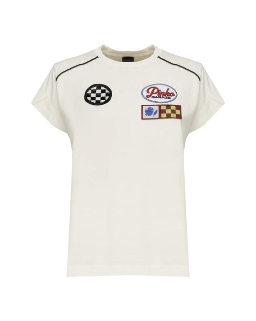 Pinko Witte Katoenen T-Shirts En Polos in het White