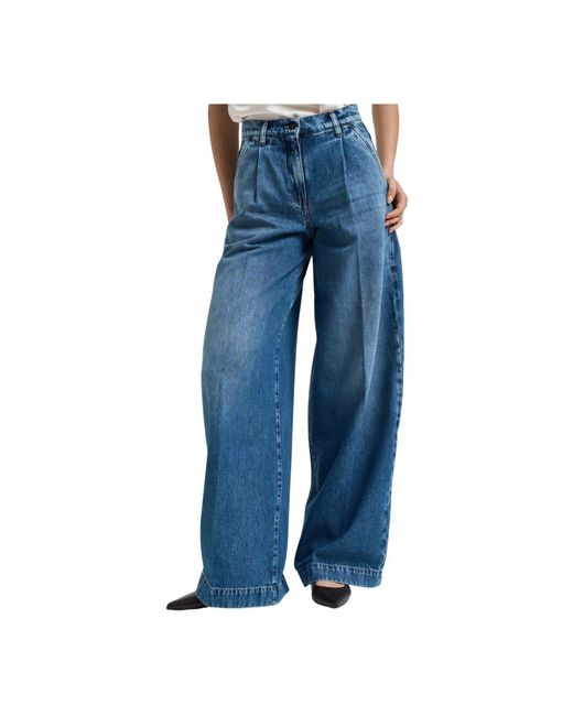 Liviana Conti Blue Wide Jeans