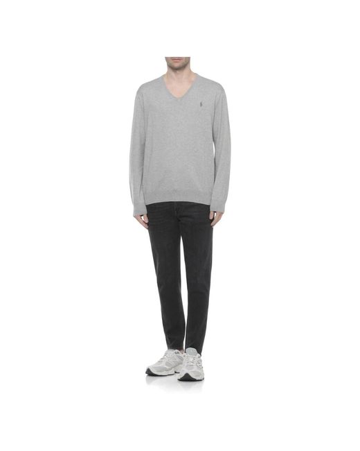 Ralph Lauren Gray V-Neck Knitwear for men
