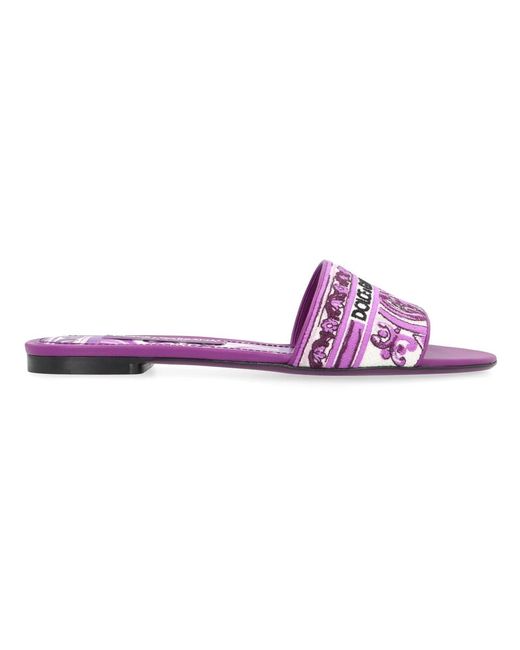 Dolce & Gabbana Purple Sliders