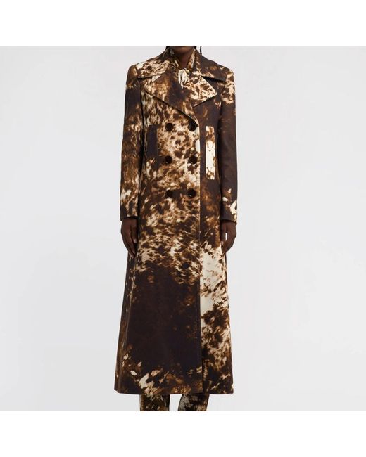 Roberto Cavalli Brown Double-Breasted Coats