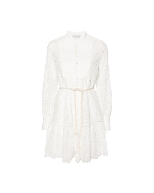 Ermanno Scervino White Short Dresses