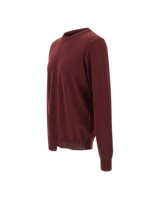 Kangra Purple Round-Neck Knitwear for men