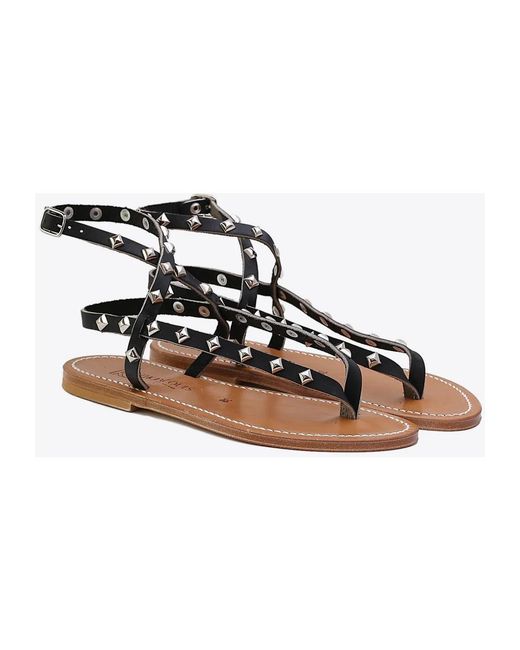 K. Jacques Brown Flat Sandals