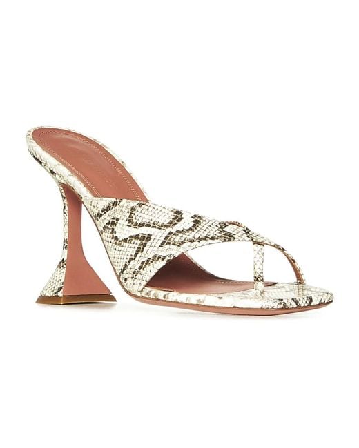 AMINA MUADDI Heeled Mules in het Metallic