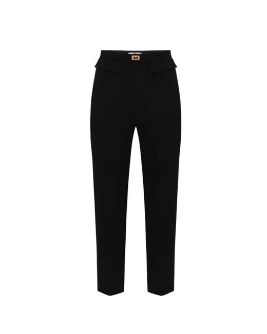 Elisabetta Franchi Cropped Trousers in het Black