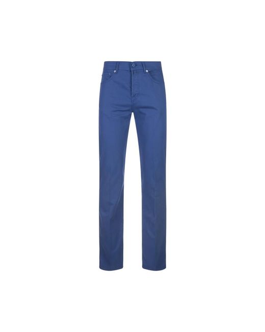 Kiton Blue Slim-Fit Trousers for men
