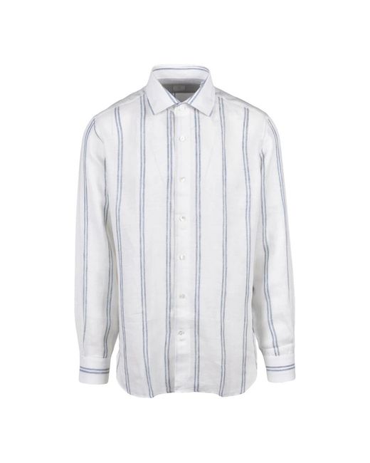 Eleventy Camicia Garzata in het White voor heren