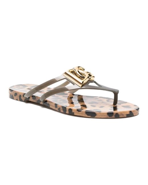 Dolce & Gabbana Brown Flip Flops