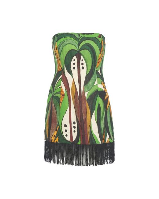 Short Dresses Farm Rio de color Green