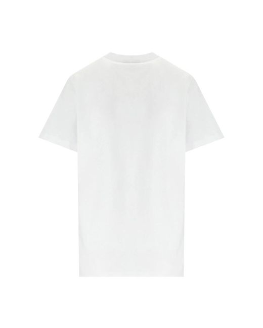 Ganni White Weiße cocktail-logo-print-t-shirt
