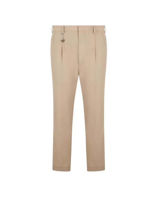 Prada Natural Slim-Fit Trousers for men