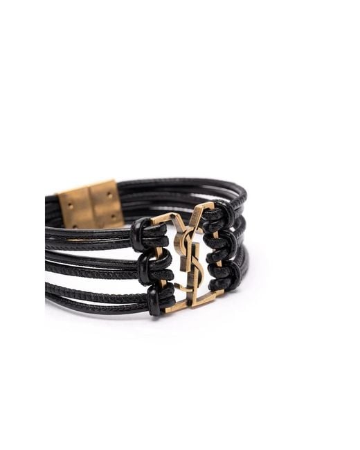 Saint Laurent Black Bracelets