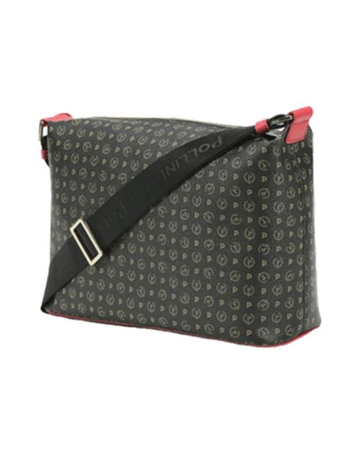 Pollini Heritage Schoudertas Met Logoband in het Black