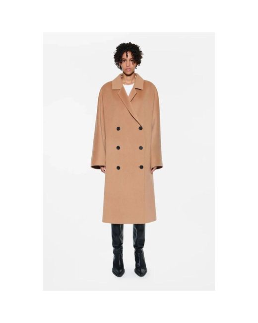 Stand Studio Brown Double-Breasted Coats