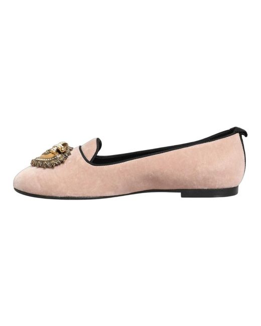 Dolce & Gabbana Pink Devotion Loafers