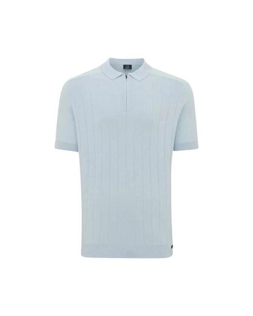 Genti Polo Zip in het Blue voor heren