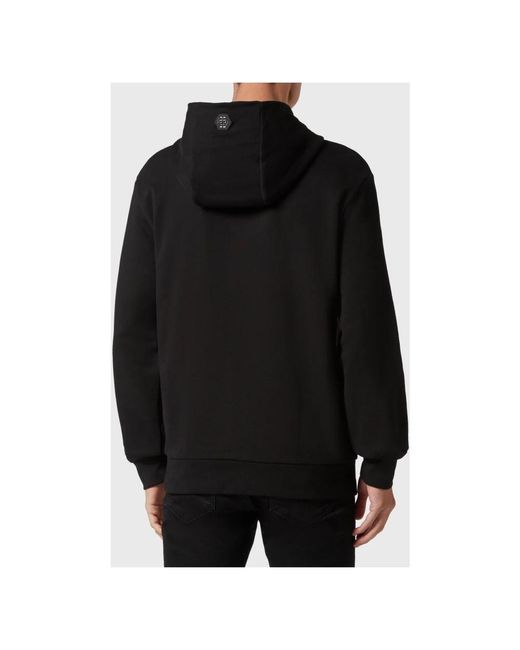 Philipp Plein Black Hoodies for men