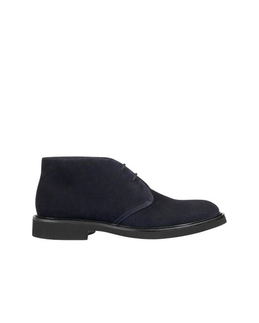 Doucal's Blue Lace-Up Boots for men
