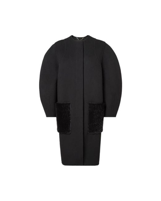 Single-Breasted Coats Fendi de color Black