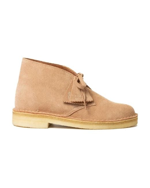 Clarks Natural Lace-Up Boots