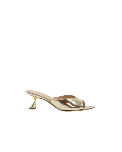 Ninalilou Metallic Heeled Mules