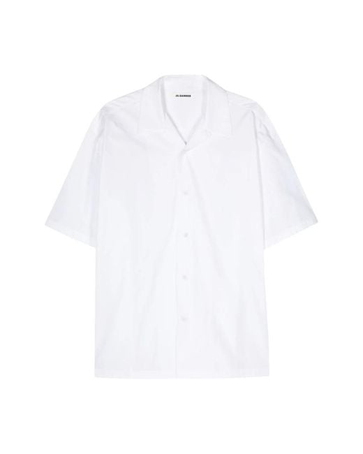 Jil Sander White Short Sleeve Shirts for men