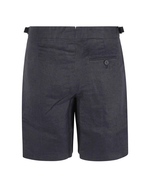 Orlebar Brown Blaue leinen shorts in Blue für Herren