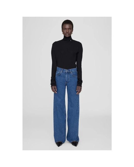 Anine Bing Blue Wide Jeans