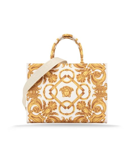 Versace Metallic Shopping Bags