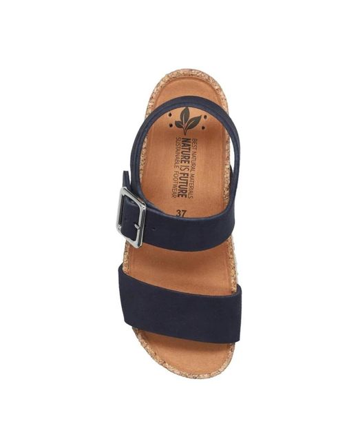 Mephisto Blue Breite ergonomische sandalen mit schnallenverschluss