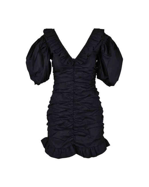 WEILI ZHENG Black Short Dresses