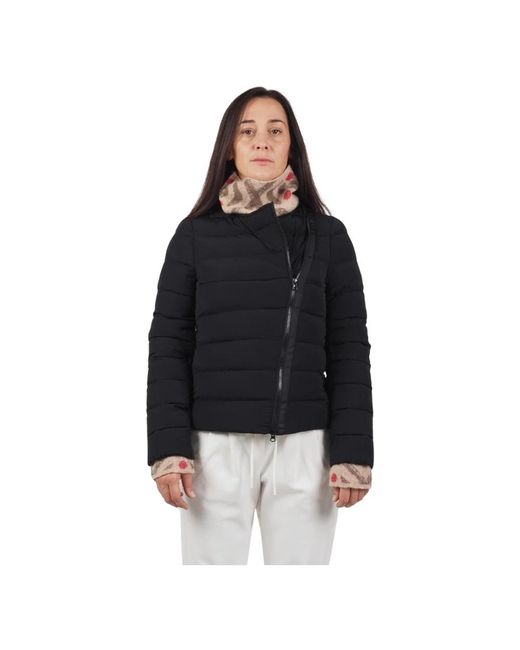 ALESSIA SANTI Jassen ,Zwart ,Polyester Asymmetrische Rits Gewatteerde Jas in het Black