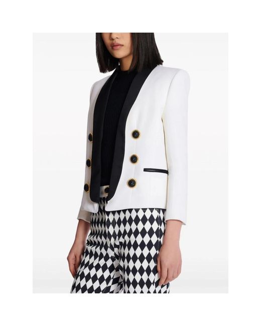 Balmain White Blazers