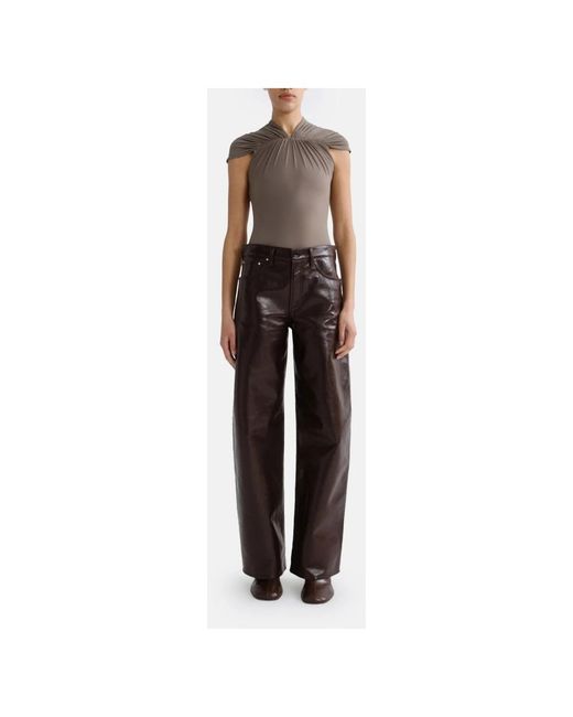 Agolde Red Straight Trousers