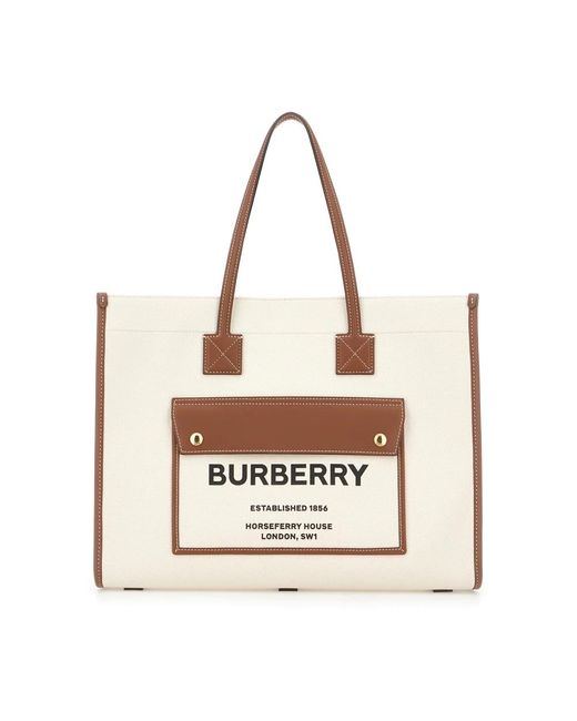 Tote Bags Burberry de color White