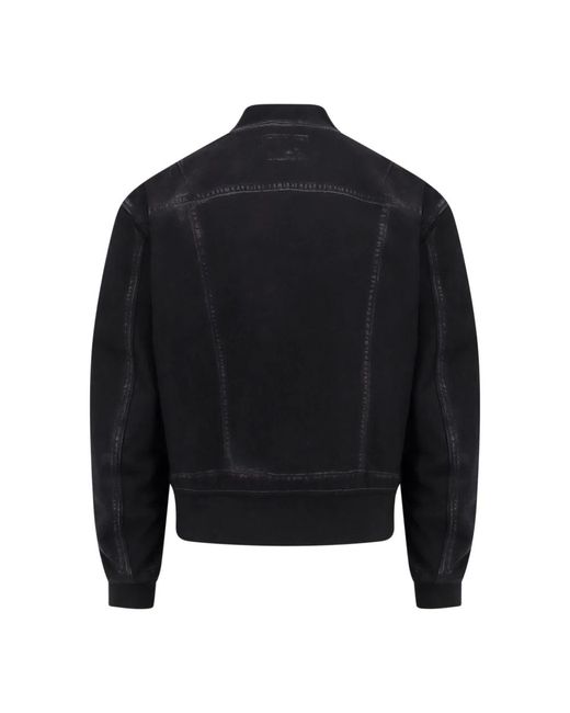 Alexander McQueen Jassen ,Zwart ,Katoen Zwarte Jas Met Ritssluiting in het Blue voor heren