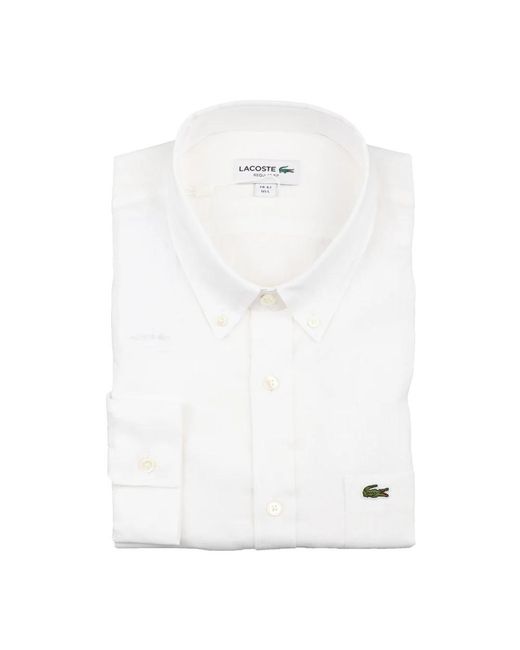Lacoste White Formal Shirts for men