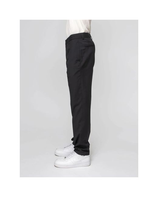 Emporio Armani Black Straight Trousers for men