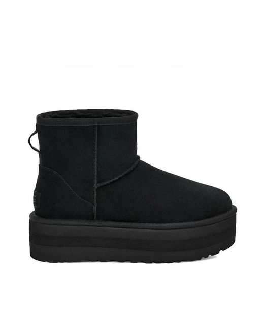Ugg Black Schwarzer Wildleder-Stiefelette Mit Warmem Futter