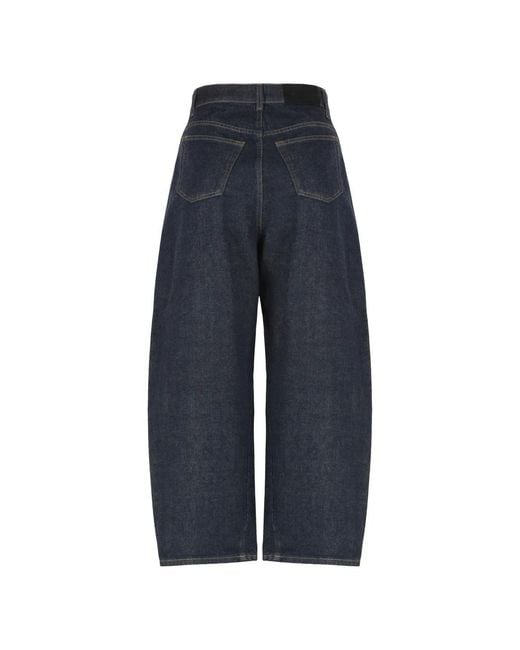 Givenchy Cropped Katoenen Jeans Met Metalen Details in het Blue