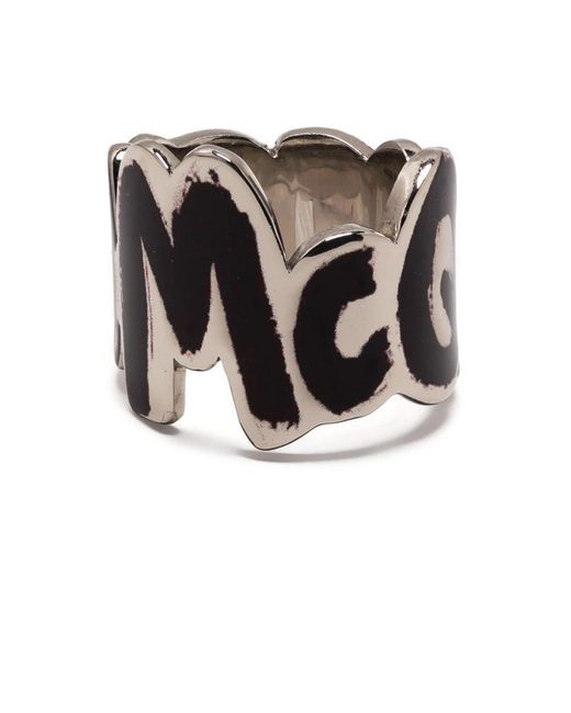 Alexander McQueen Black Rings for men