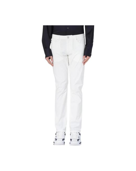 Slim-Fit Jeans di Emporio Armani in White da Uomo